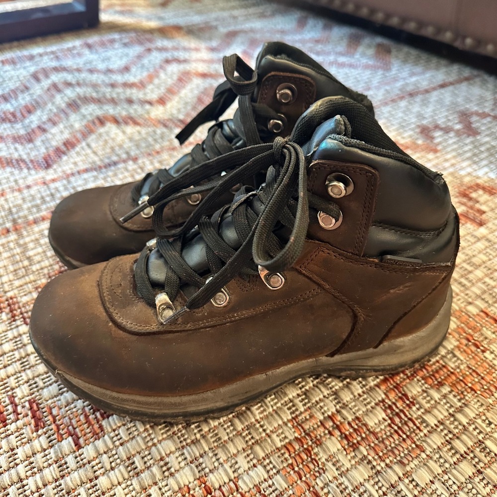NEVADOS |‎ Women's Waterproof Brown Leather Lace Up Hiking Boots, 7W
